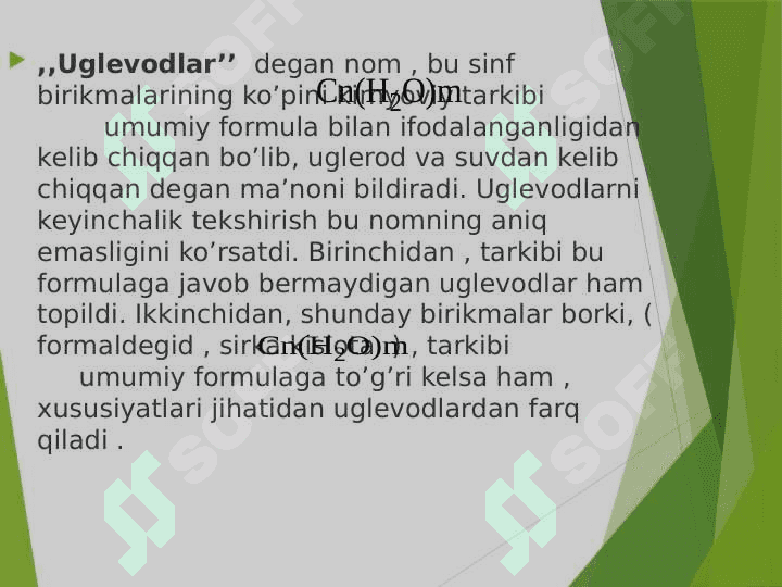 Uglevodlar. Monosaxarid va disaxaridlar 2