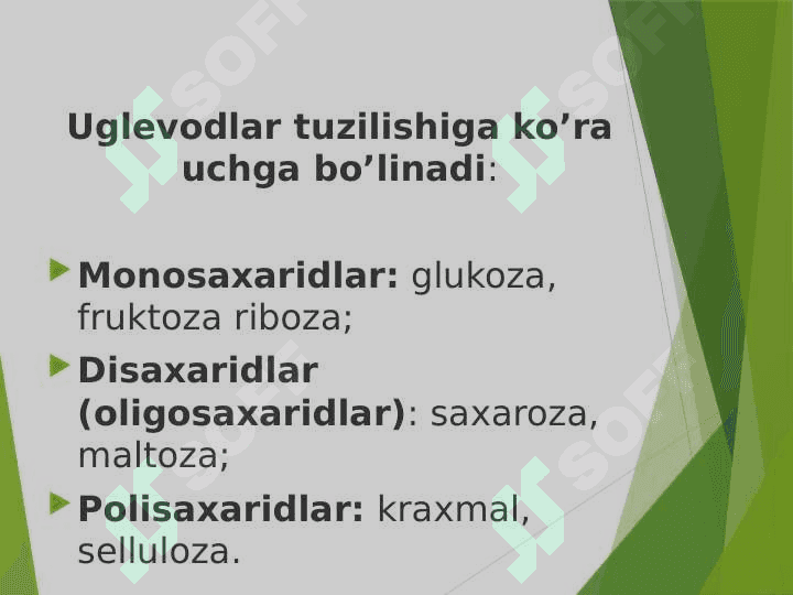 Uglevodlar. Monosaxarid va disaxaridlar 3