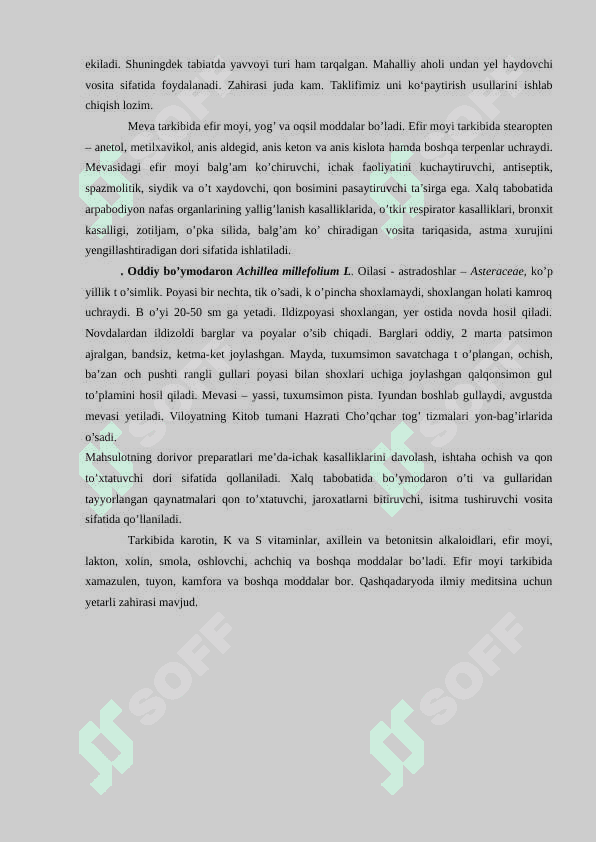 O’zbekistonning foydali o’simliklari 7