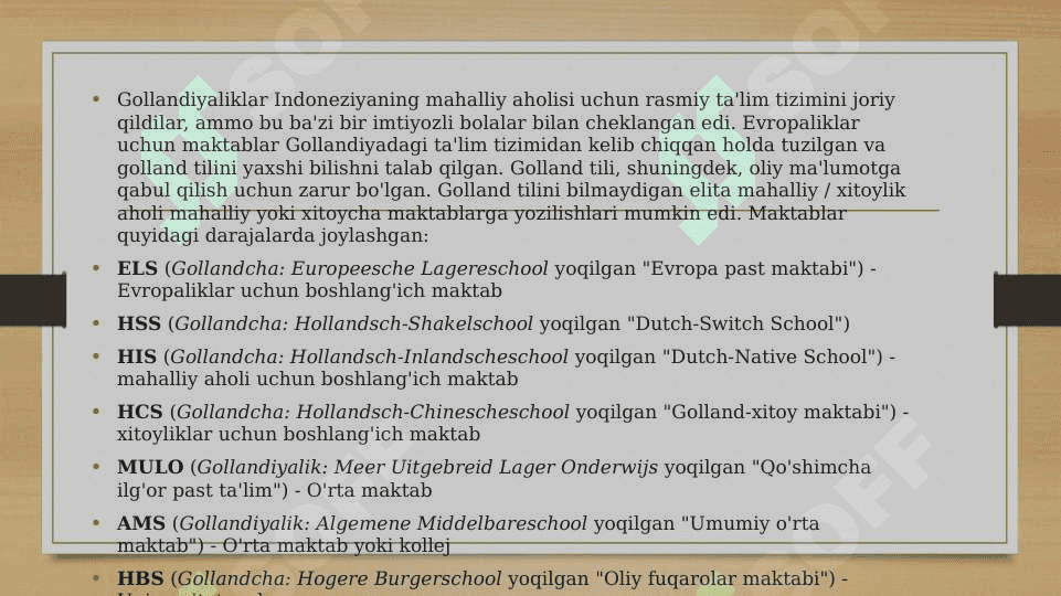 Indoneziya ta'lim tizimining o'ziga xos xususiyatlari 4