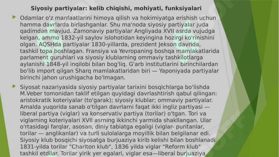 Oʻzbekistonda siyosiy partiyalar 2
