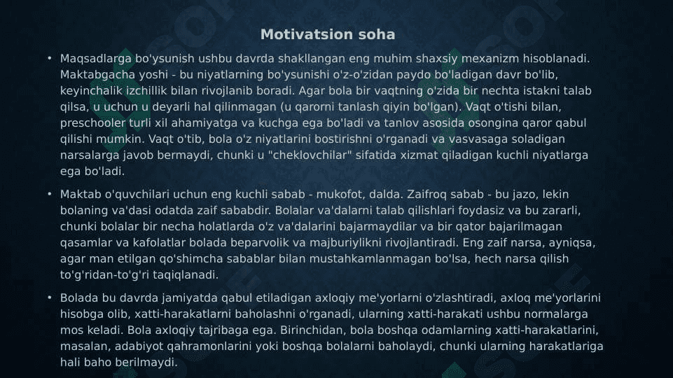 Maktabgacha ta'lim tashkilotida bolalar psixologiyasI 5