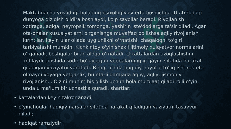 Maktabgacha ta'lim tashkilotida bolalar psixologiyasI 8