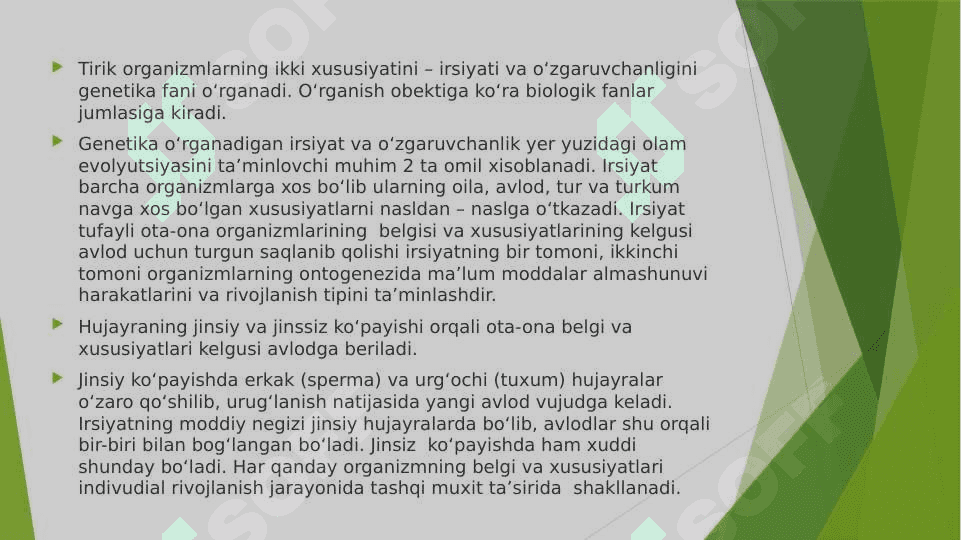 Genetika fani seleksiyaning nazariy asosi ekanligi 2