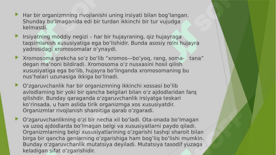 Genetika fani seleksiyaning nazariy asosi ekanligi 3