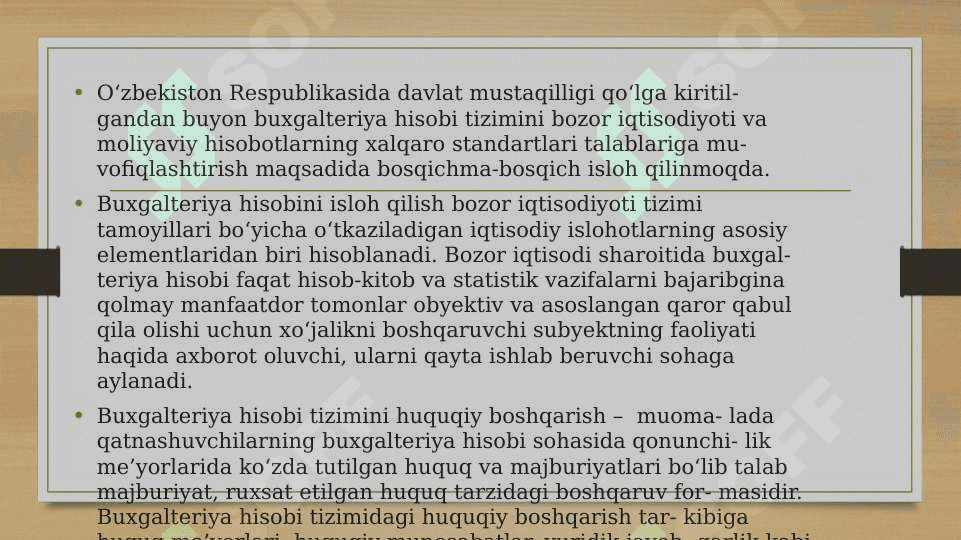 Buxgalteriya hisobi subyektlari 2
