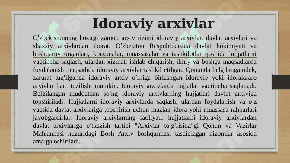 O’zbekistonda arxiv ishi. Yutuq va kamchiliklari 3