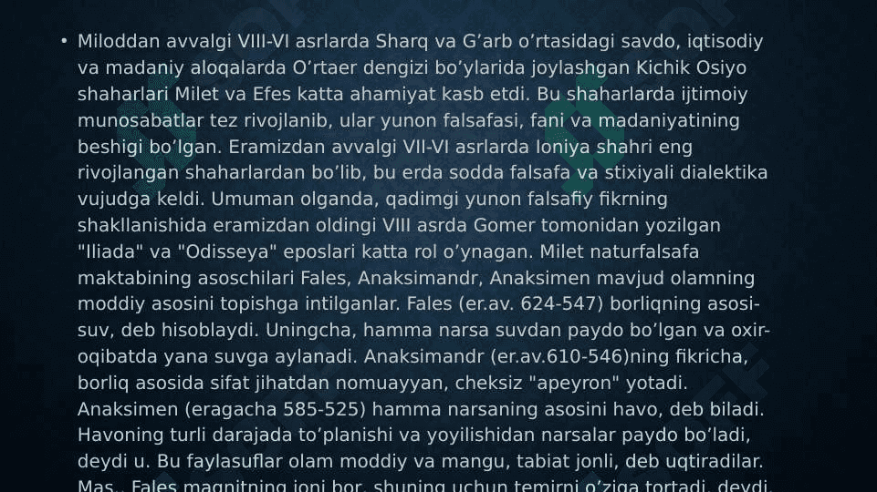 FALSAFANING TARAQQIYOT BOSQICHLARI 5