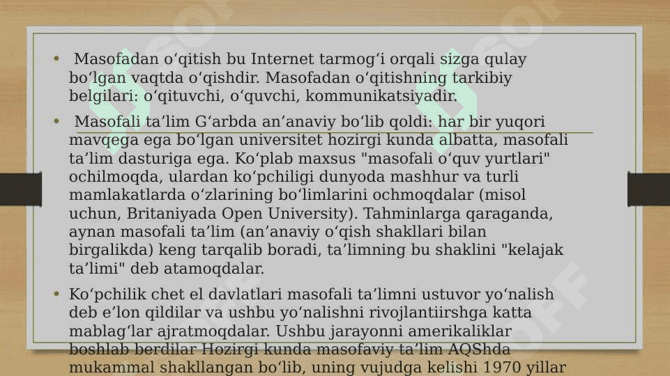 Masofaviy ochiq onlayn kurslarni imkoniyatlari bilan tanishish 2