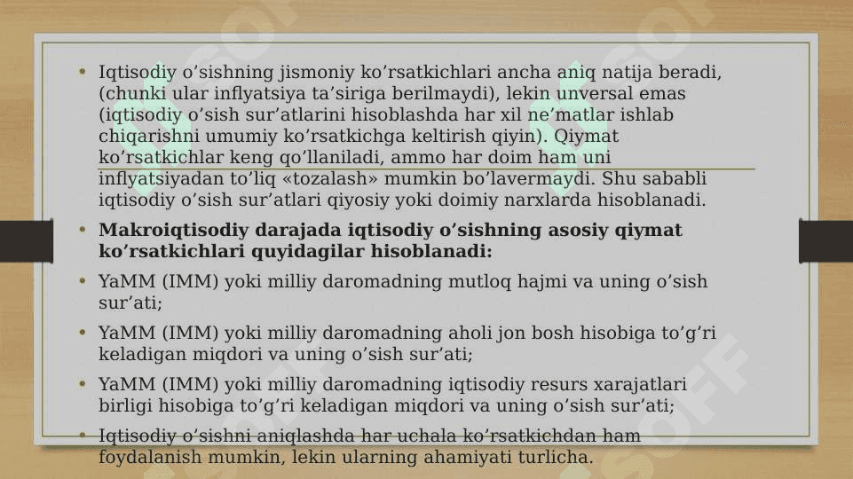 Jahonda Iqtisodiy o’sish su’ratlari: omillari, xolati va rivojlanish tendensiyalari 6