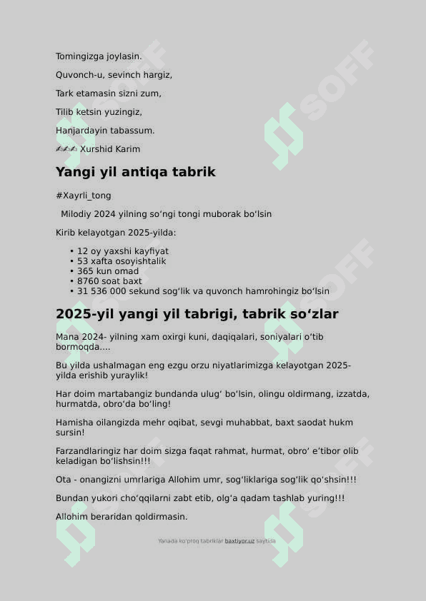 Yangi yil tabriklari - 2025 4