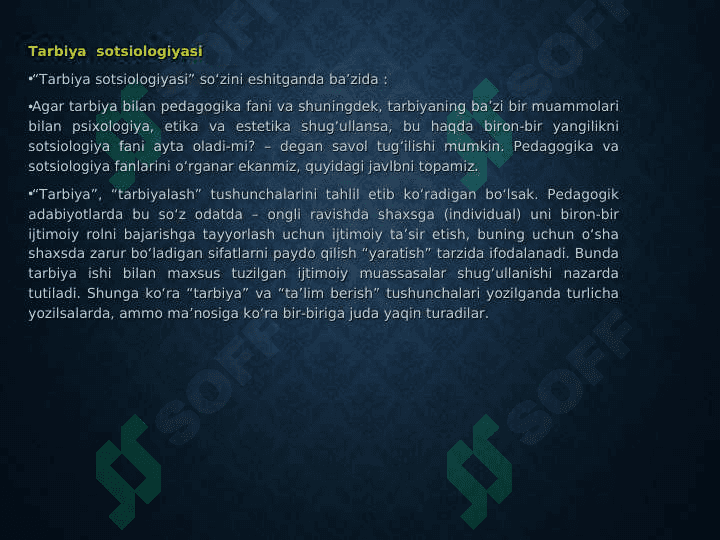 Tarbiya haqida umumiy tushuncha 2