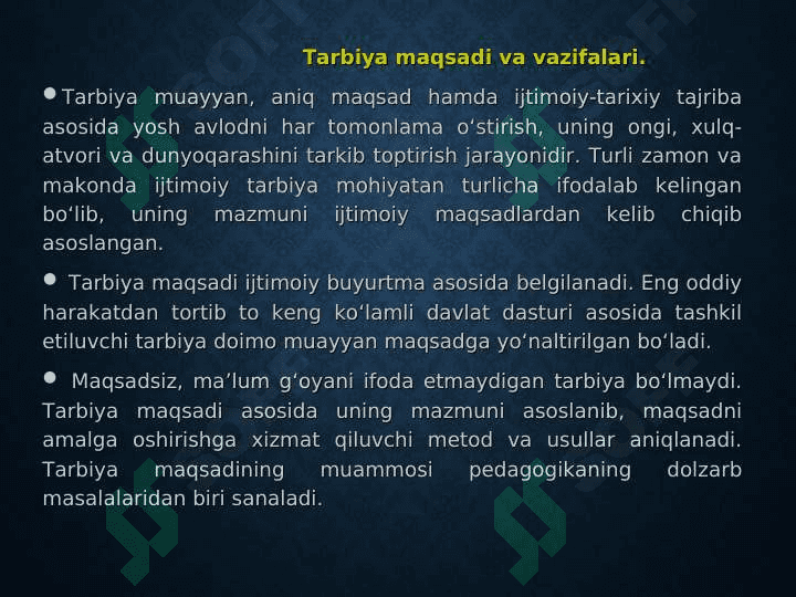 Tarbiya haqida umumiy tushuncha 7