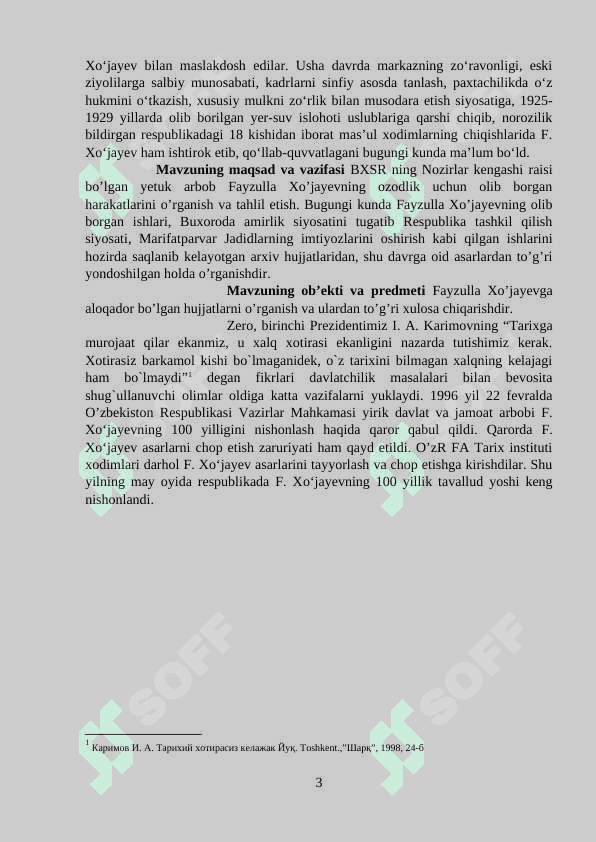 Fayzulla xo’jayev hayoti va faoliyati haqidagi yangi mulohazalar 3