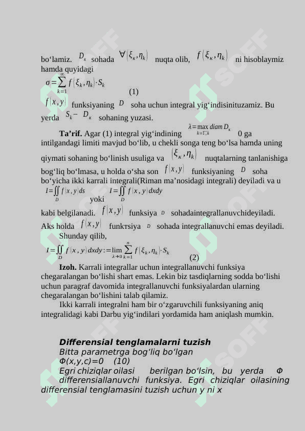 Differensial tenglamalarni va tenglamalar sistemasini operatsion hisob yordamida yechish 3