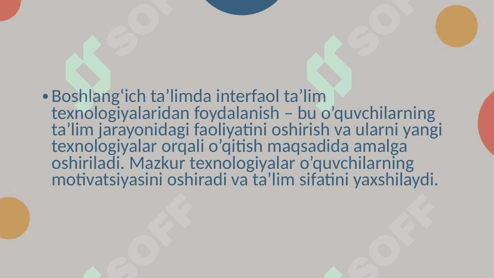 Boshlangʻich taʼlimda interfaol taʼlim texnologiyalaridan foydalanish 2