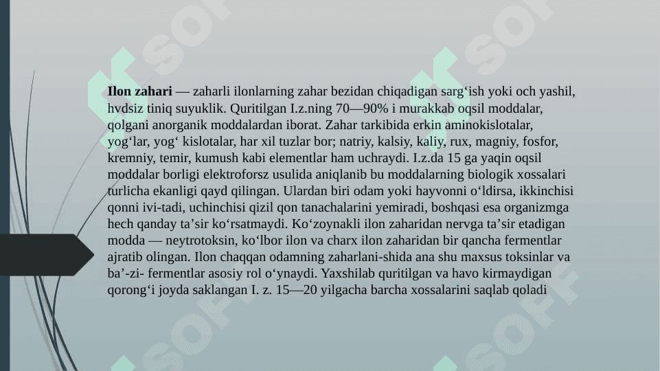 Ilonlar tuzilishi , xilma-xilligi,iqtisodiy ahamiyati 8