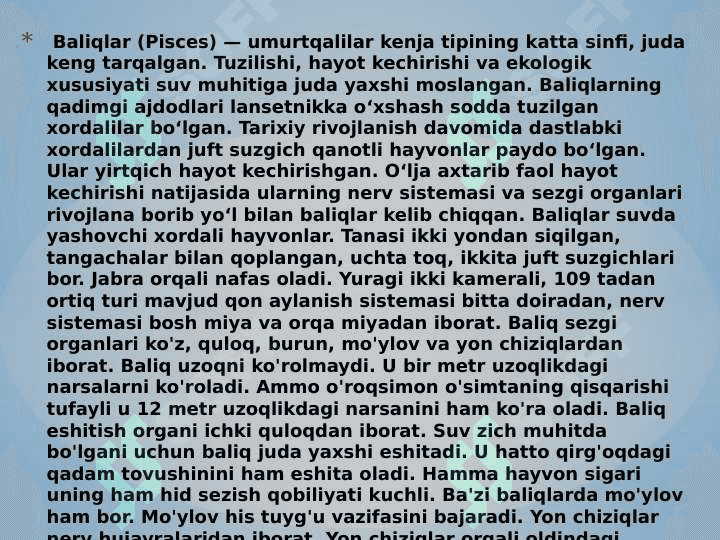 Baliqlarning ko’payishi va nasl haqida g’amxo’rligi 3