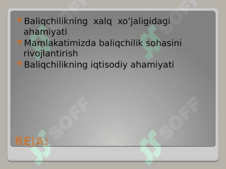 Baliqchilik,  uning iqtisodiy  ahamiyati. 3