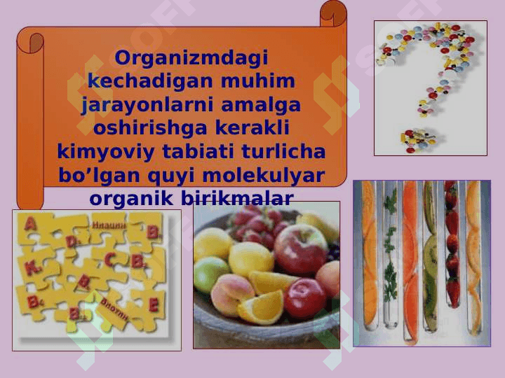 Vitaminlar klassifikatsiyasi 2