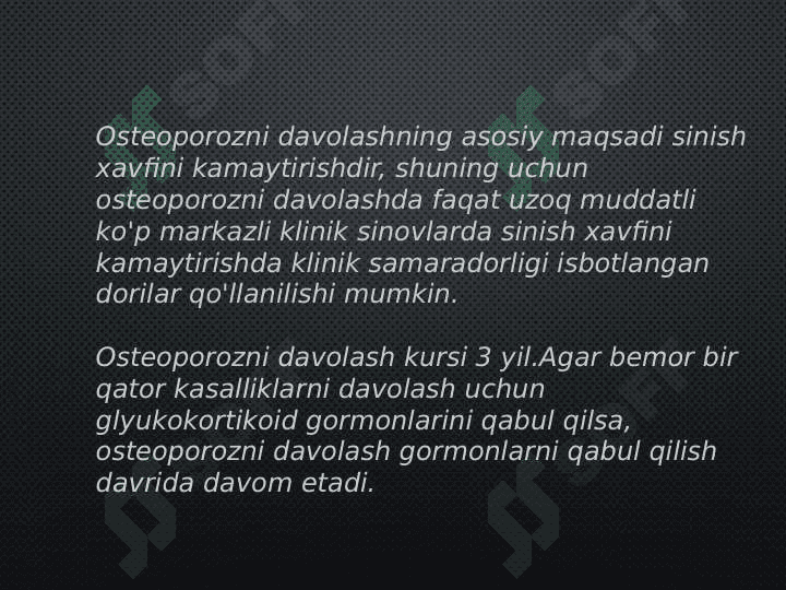 Osteoporoz va suyaklarning boshqa kasalliklarida og'riq sindromini ratsional davolashga KF yondoshuv. 2