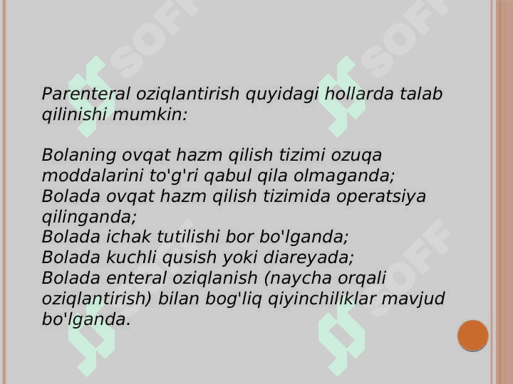 Parenteral oziqlantirish 4