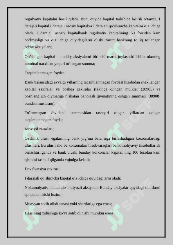 Banklarning kapitali va uning buxgalteriya hisobini yuritilishi 6