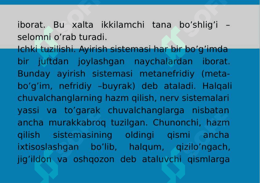 8-Mavzu: Halqali chuvalchanglar (Annelides) tipi. 3