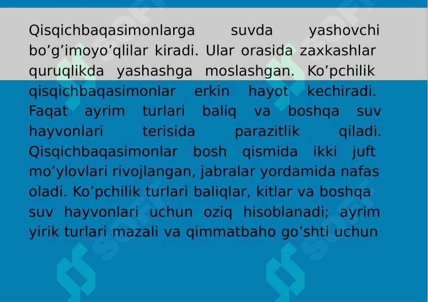 11-Mavzu: Qisqichbaqasimonlar (Crustacea) kenja tipi. 2