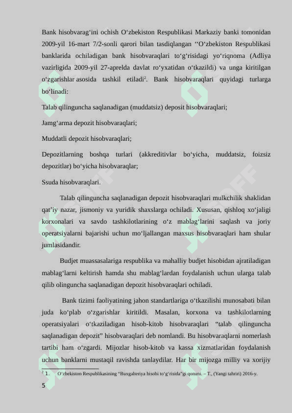 Banklarning nomoddiy aktivlari va ularning buxgalteriya hisobi 5