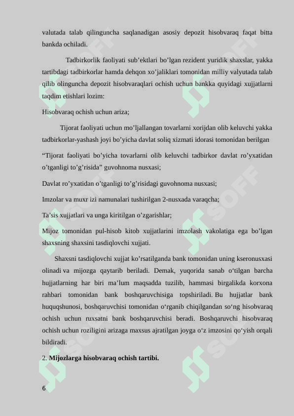 Banklarning nomoddiy aktivlari va ularning buxgalteriya hisobi 6