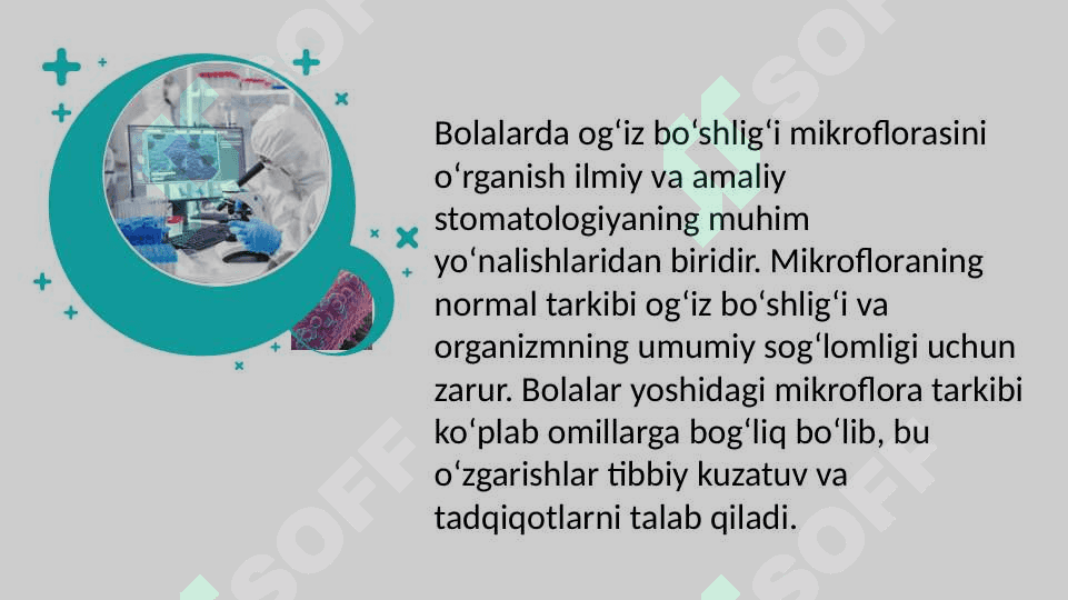 Bolalarda og‘iz bo‘shlig‘I mikroflorasini o‘rganish va uning tarkibiy xossalari 2