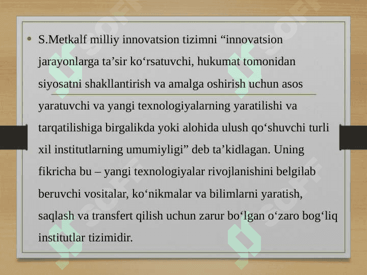 Oʻzbekiston Respublikasining milliy innovatsion tizimining  subyektli funksioal sxemasi 4