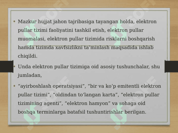Raqamli naqd pullar va ularning mamlakatimizdagi iqtisodiy o'rni va ahamiyati 5