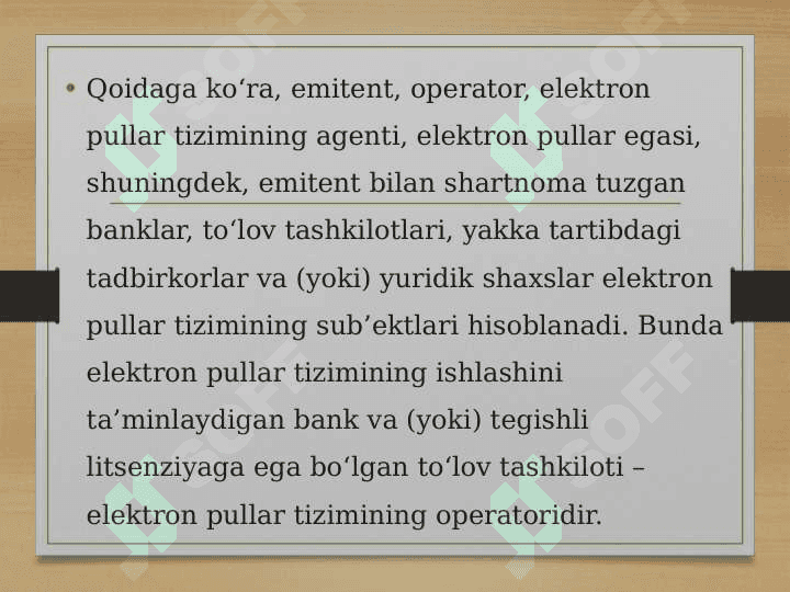 Raqamli naqd pullar va ularning mamlakatimizdagi iqtisodiy o'rni va ahamiyati 6