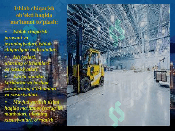 Ishlab chiqarishdagi yoritishni hisoblash 6