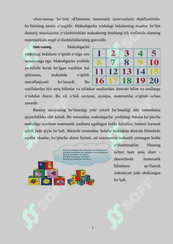 Tartib va miqdor butun sonlar 6