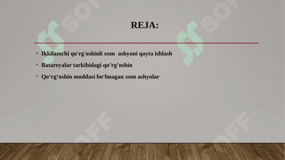 Tarkibida qo‘rg‘oshin bo‘lgan temir – tersak va chiqindilarni qayta ishlash 2