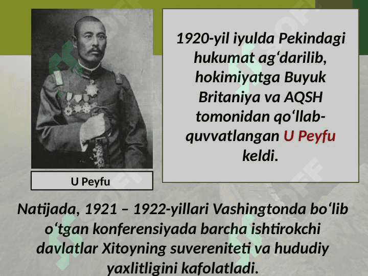 1918 – 1939-yillarda Xitoy va Hindiston 6