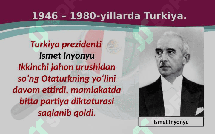 1946 – 1991-yillarda Turkiya, Eron va Afg‘oniston 2