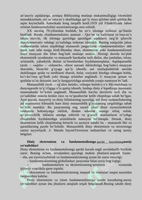 Diniy mutaassiblik va dindorlik 2