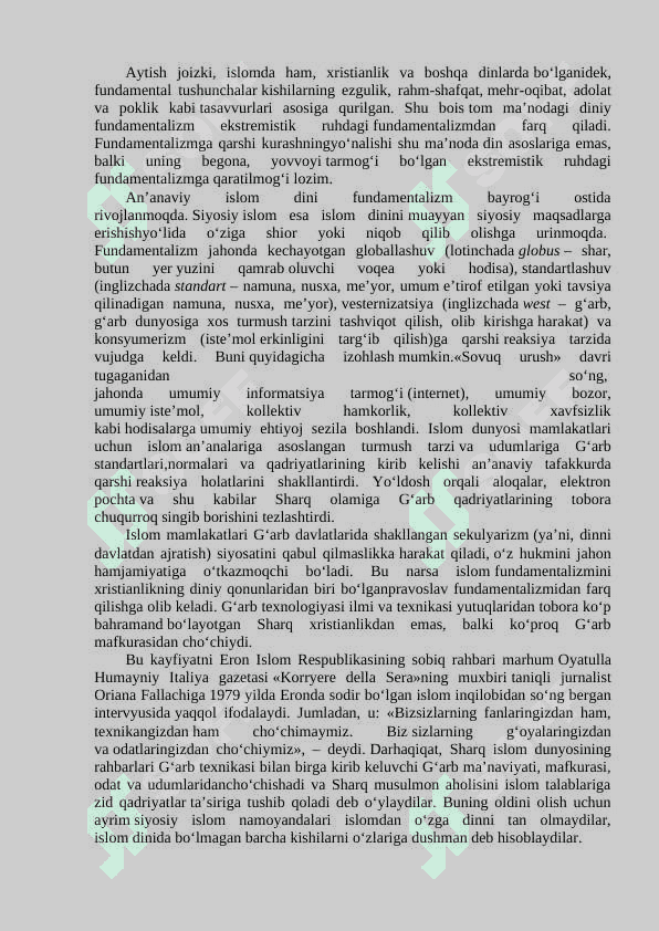 Diniy mutaassiblik va dindorlik 4