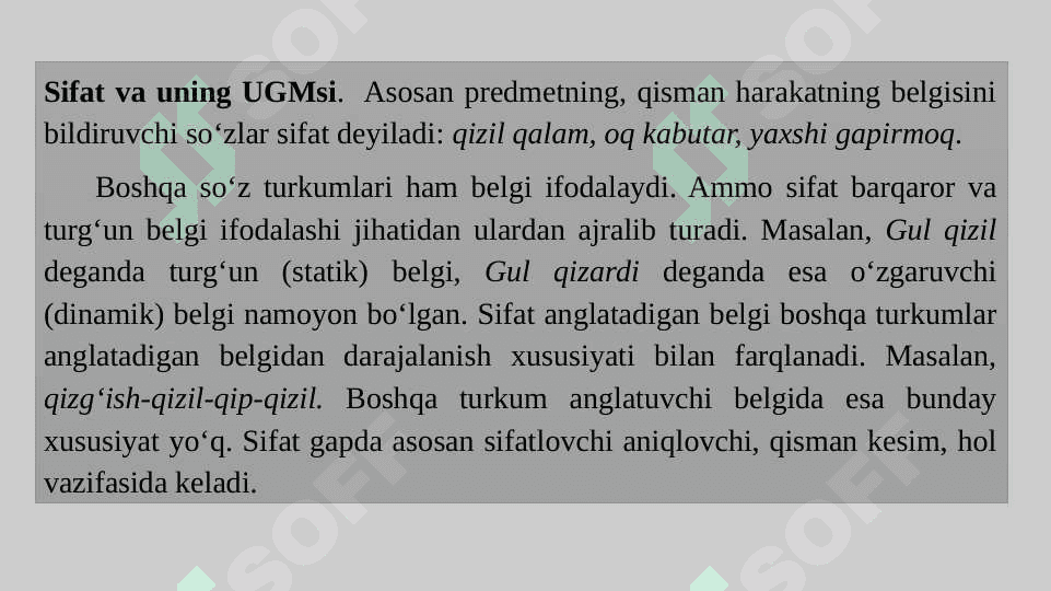 Belgi bildiruvchi mustaqil soʻzlar turkumlari 2