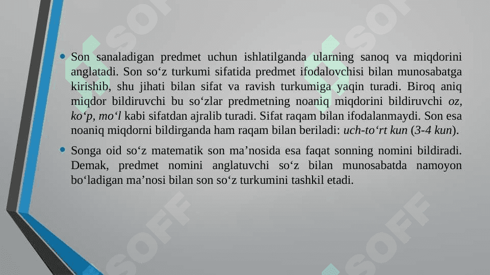 Son soʻz turkumini oʻrganish 4