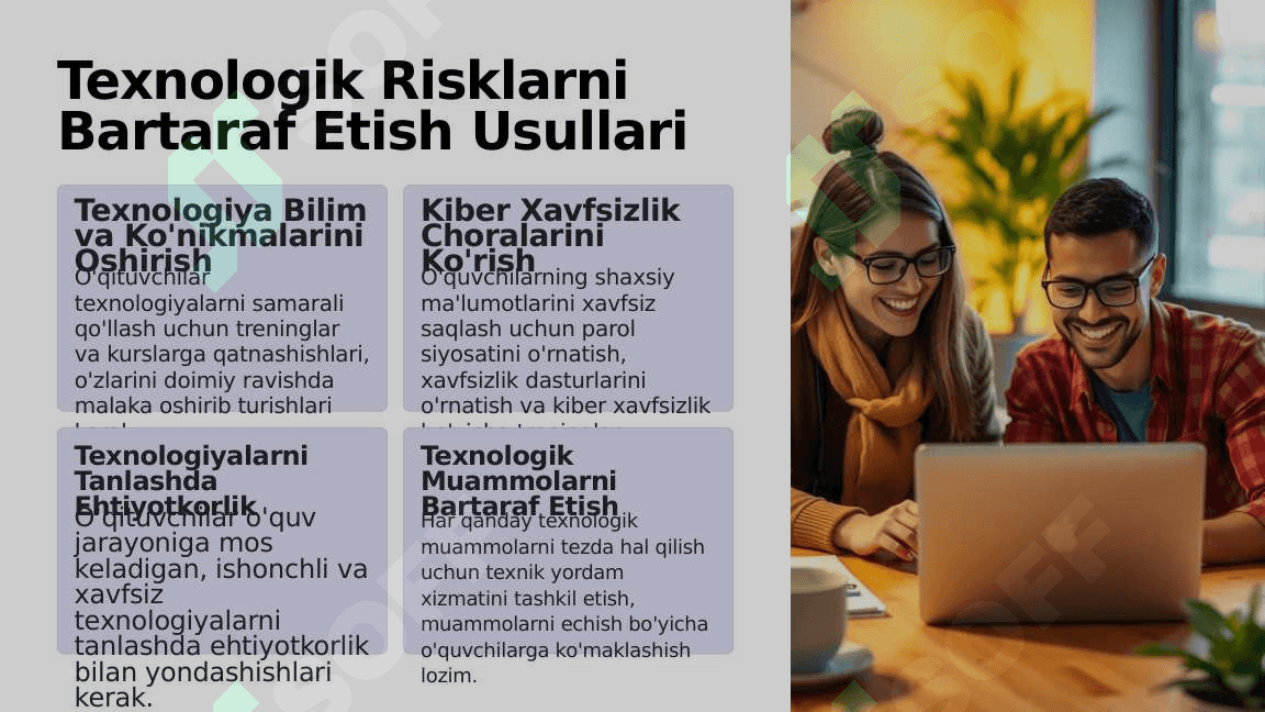 Pedagogik kaspida texnalogik risklar va ularni bartaraf etish 3