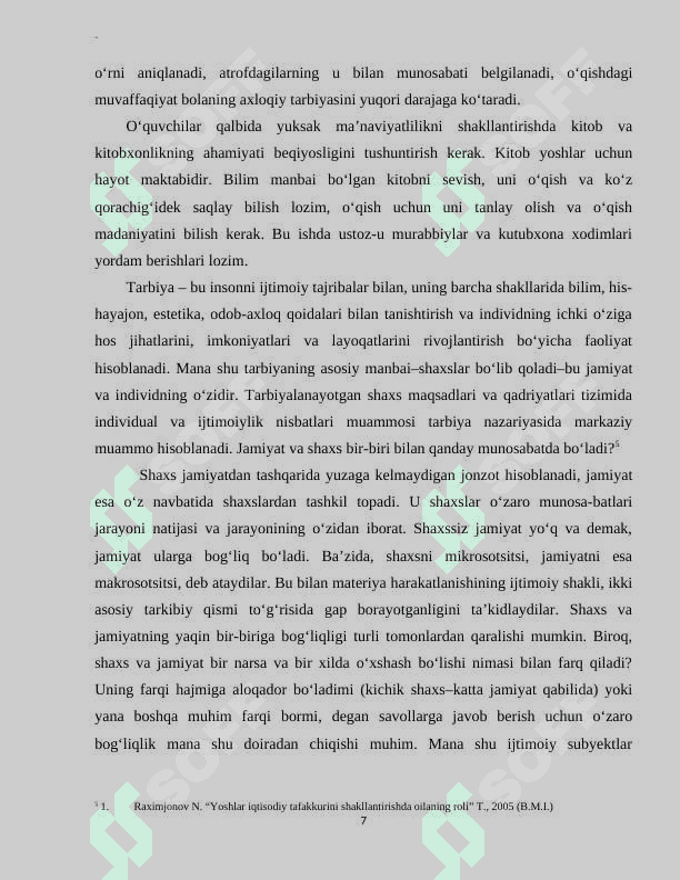 Tarbiyaviy ishlarni amalga oshirishda pedagogik mahoratning o'rni 7