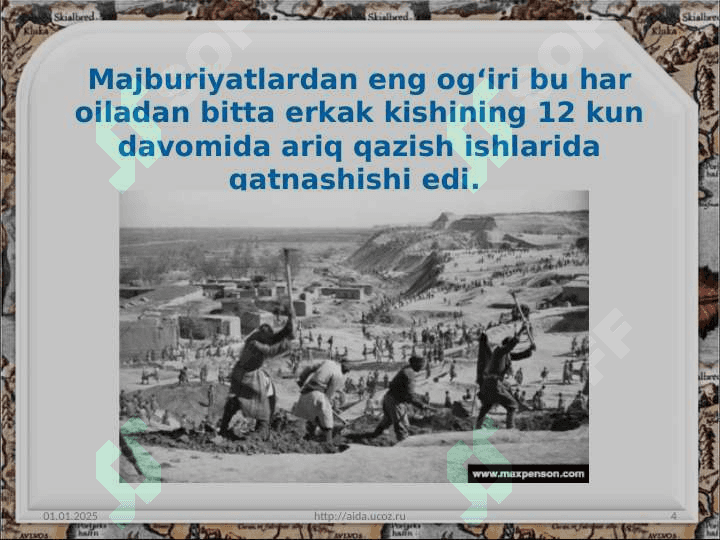 Qoraqalpoqlarda soliq va majburiyatlar. Xalq qo‘zg‘olonlari 4