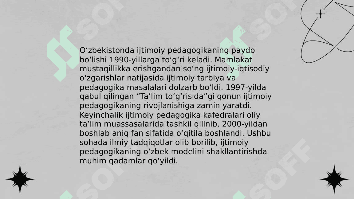Oʻzbekistonda ijtimoiy pedagogikaning rivojlanishi 4