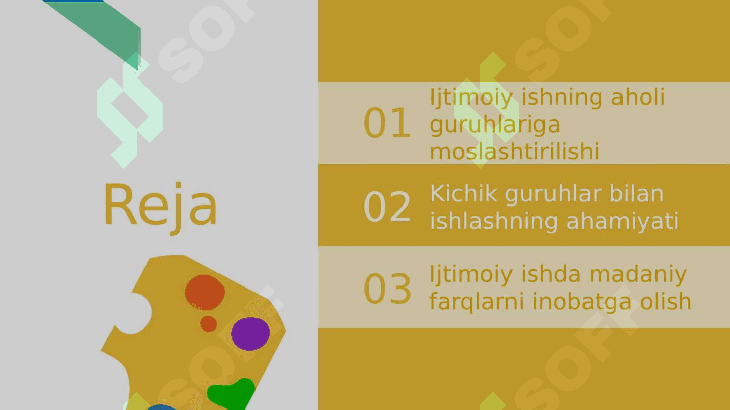 Aholining turli guruhlari bilan olib borayotgan ijtimoiy ishning oʻziga xosligi 2