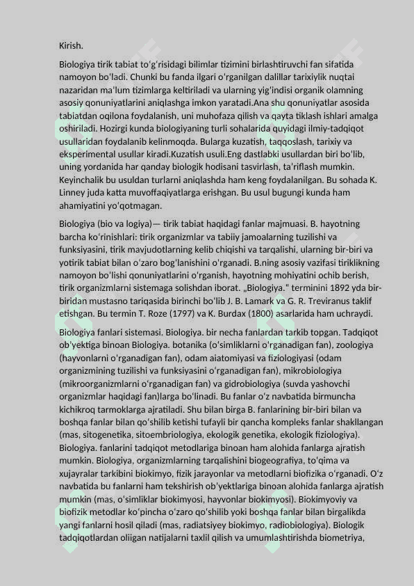 Qishloq xo’jaligi ekinlarining sug’orishni fiziologik asoslari 2